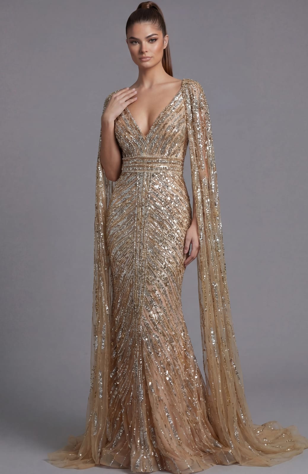 Jovani dresses Jovani-36358-nude