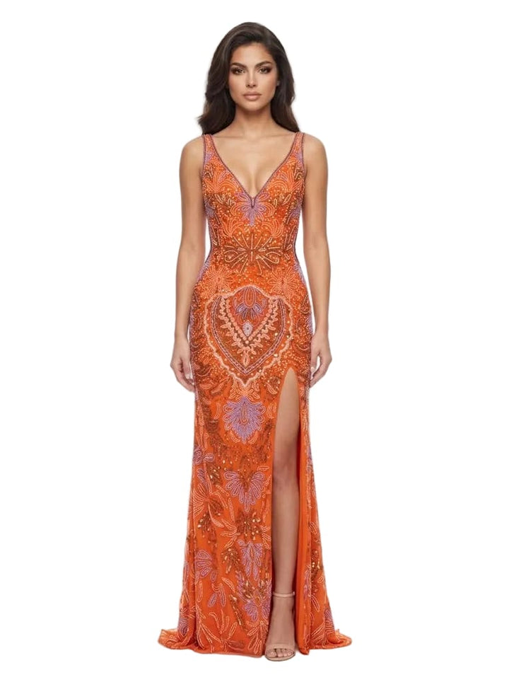 Jovani Dresses Jovani - 45533 - Orange/Multi