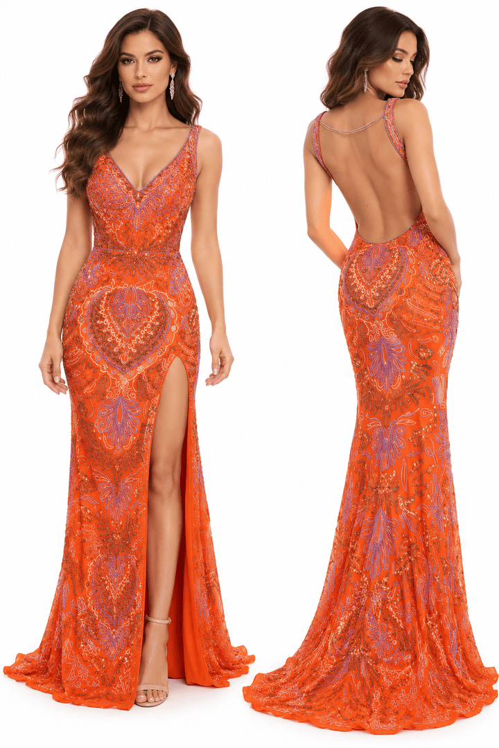 Jovani Dresses Jovani - 45533 - Orange/Multi
