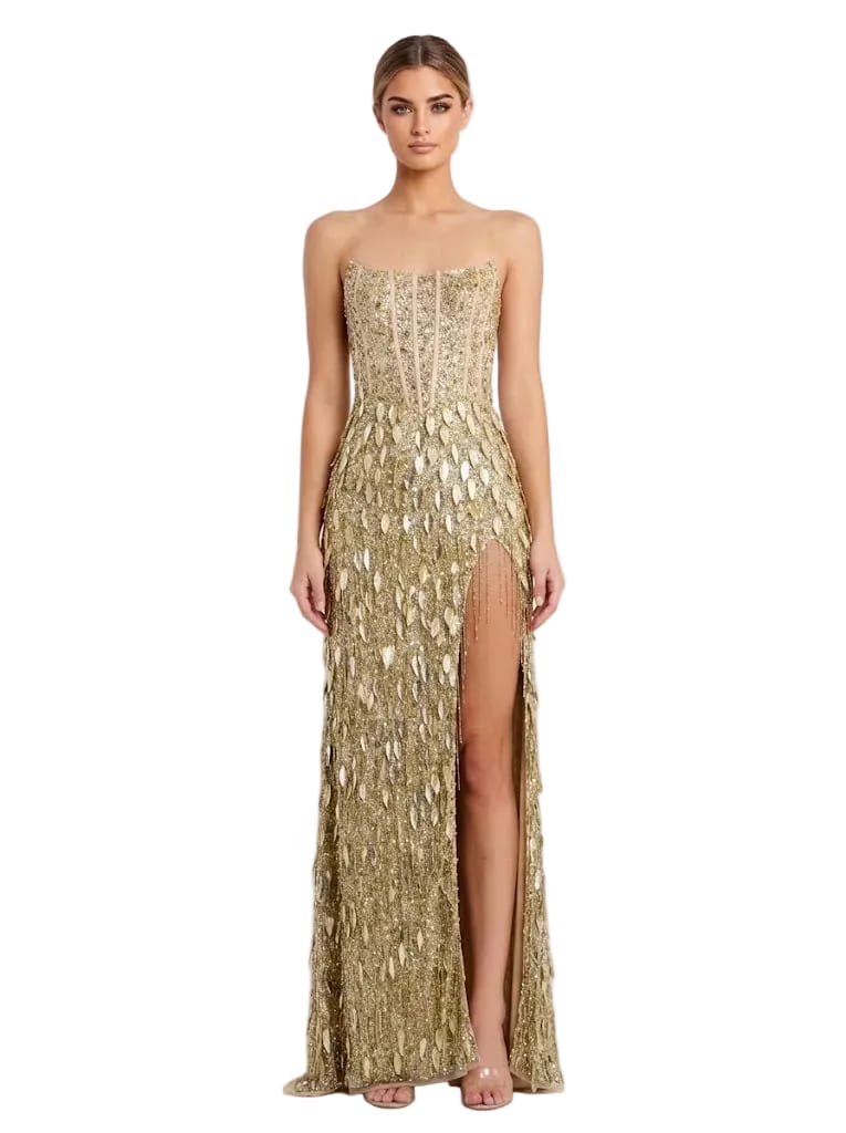Jovani Dresses Jovani - 49240 - Nude/Gold