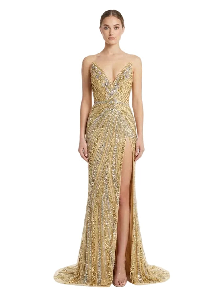 Jovani Dresses Jovani - 49270 - Gold Multi