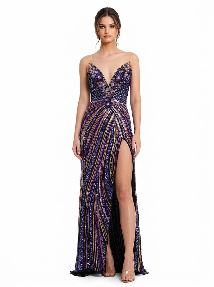 Jovani Dresses Jovani - 49270 - Purple/Multi