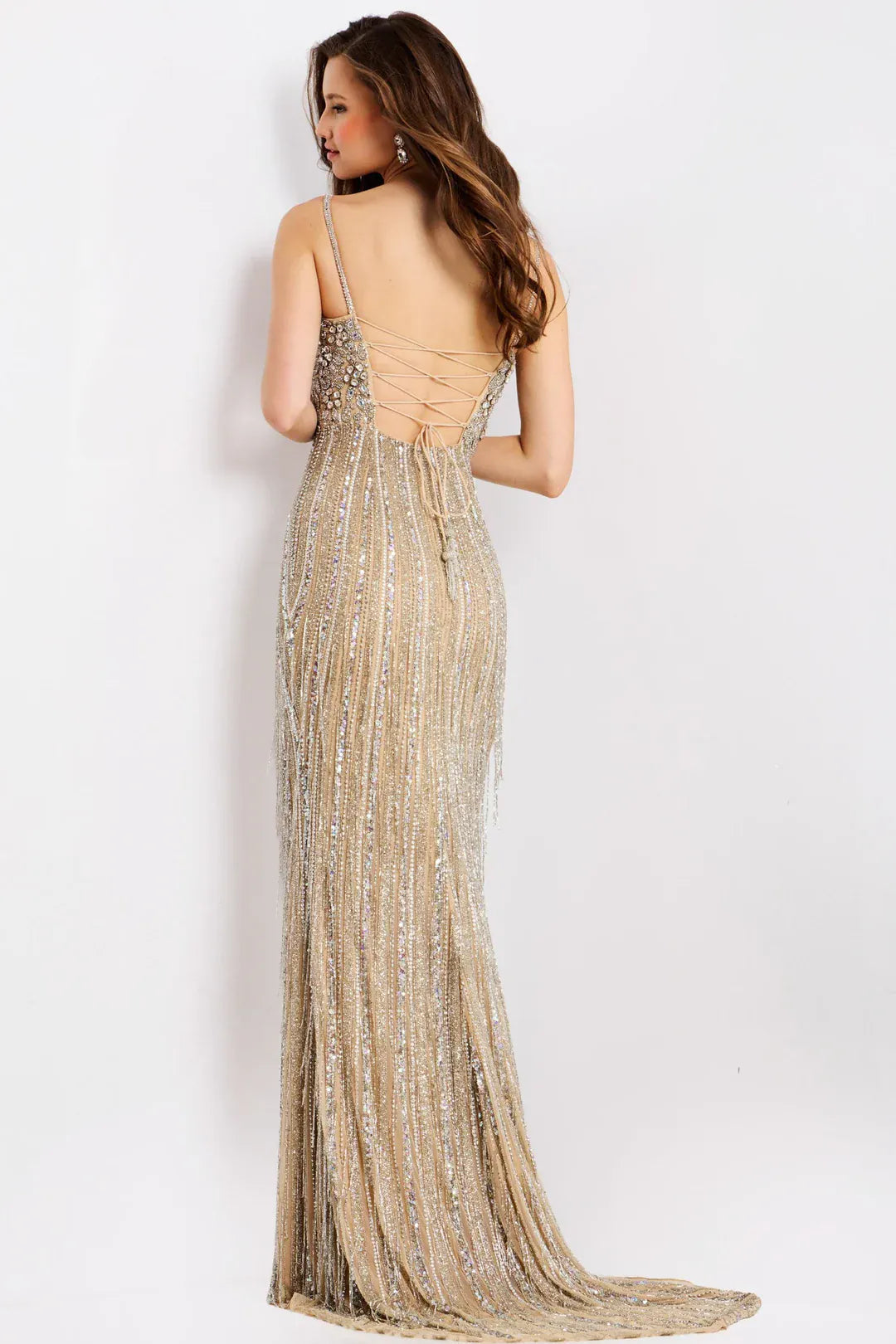 Jovani Jovani-48548-Nude Silver