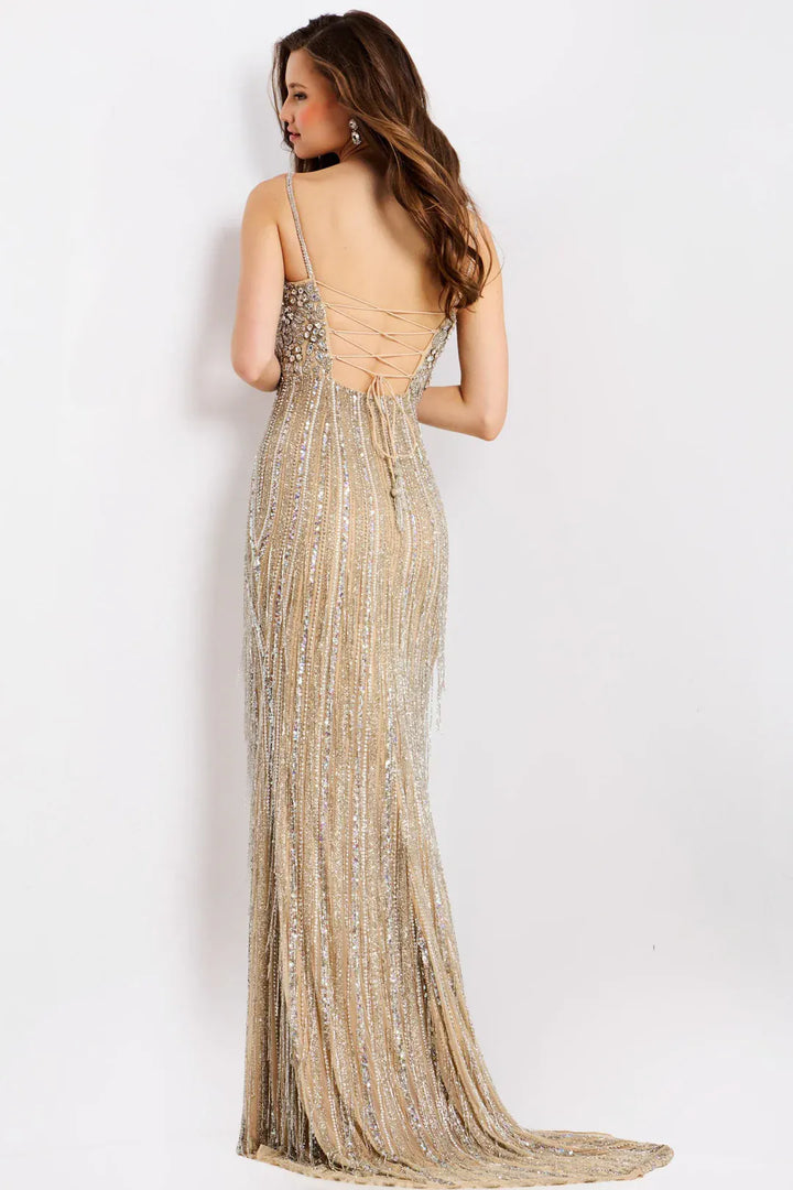 Jovani Jovani-48548-Nude Silver