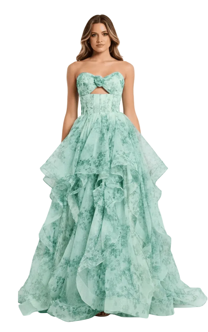 Jovani Jovani-49777-Green/Print