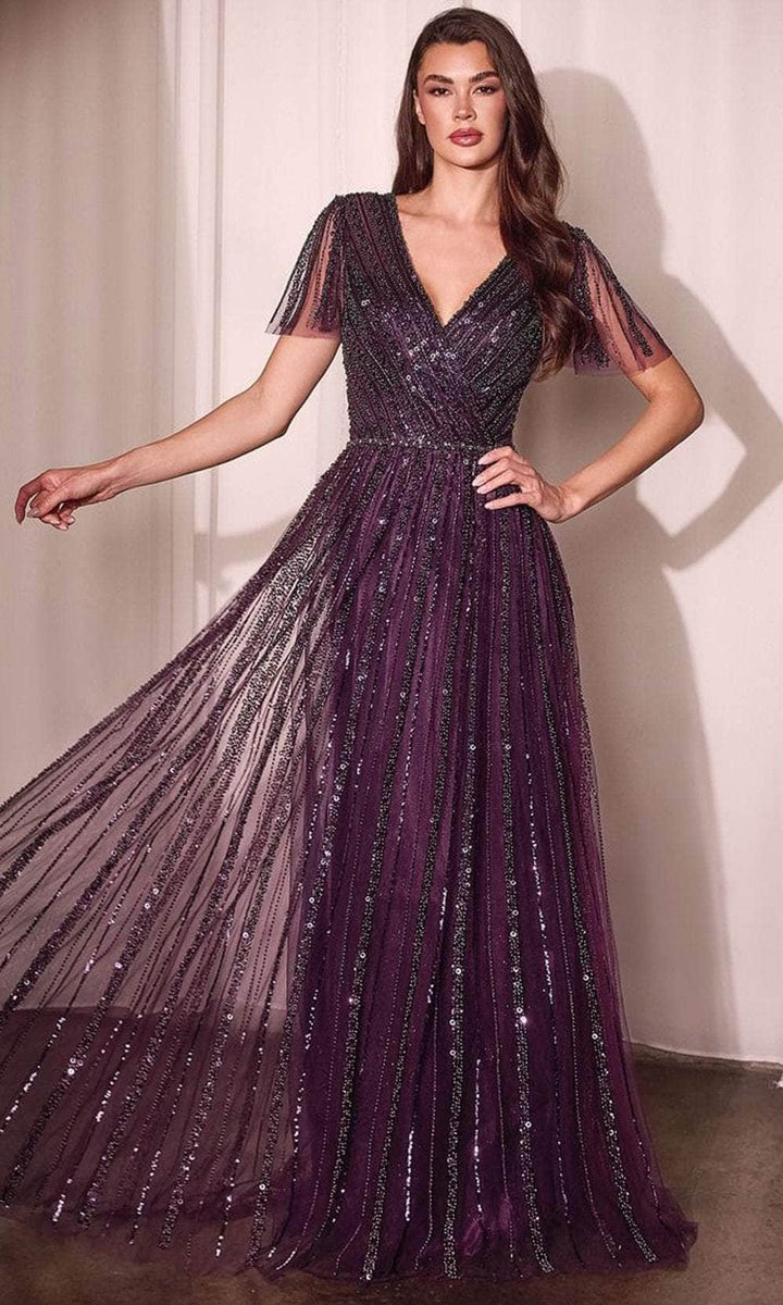 Cinderella Divine -cd0241-Eggplant dress Cinderella Divine