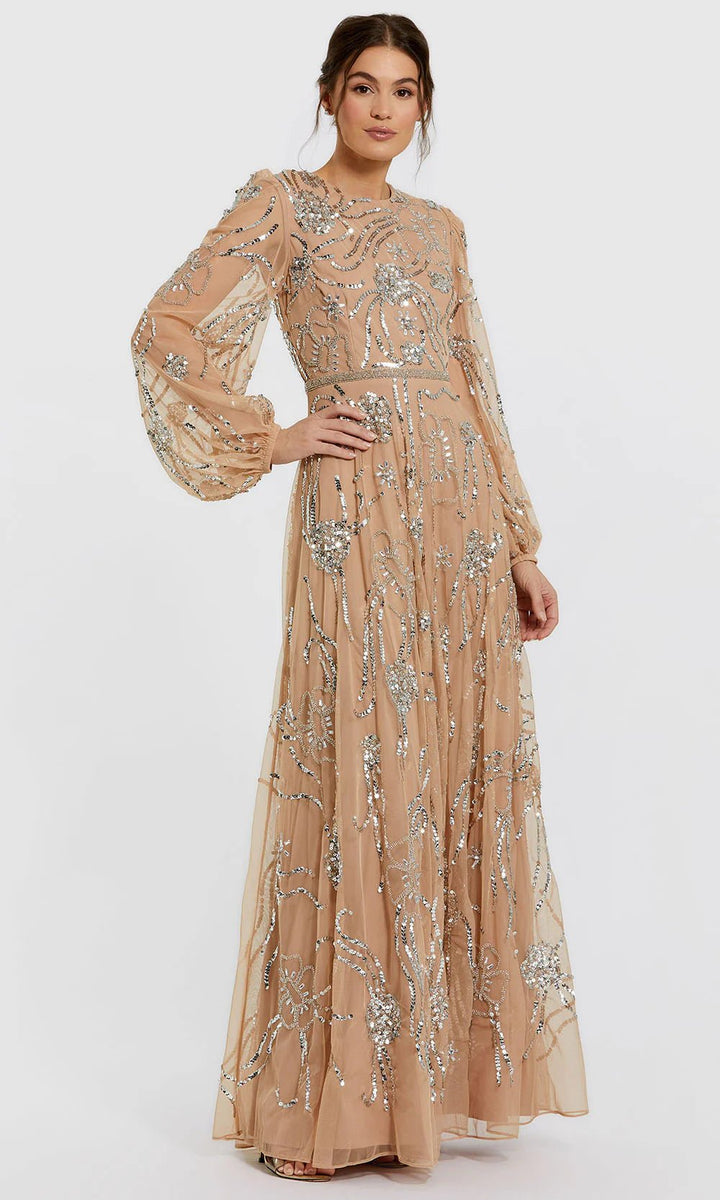 MAC MUGGAL - 94072 - NUDE - riyadhdress