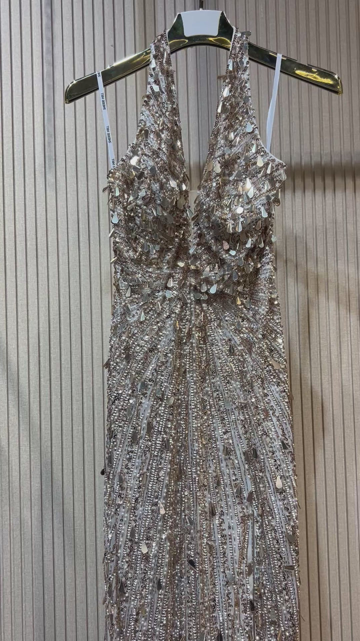 Sherri Hill -57227 - ivory-gold