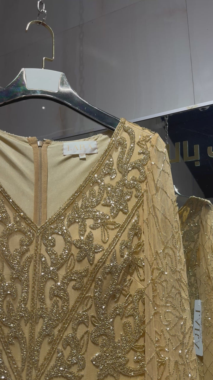Lara - 29115-gold dresses riyadhdress