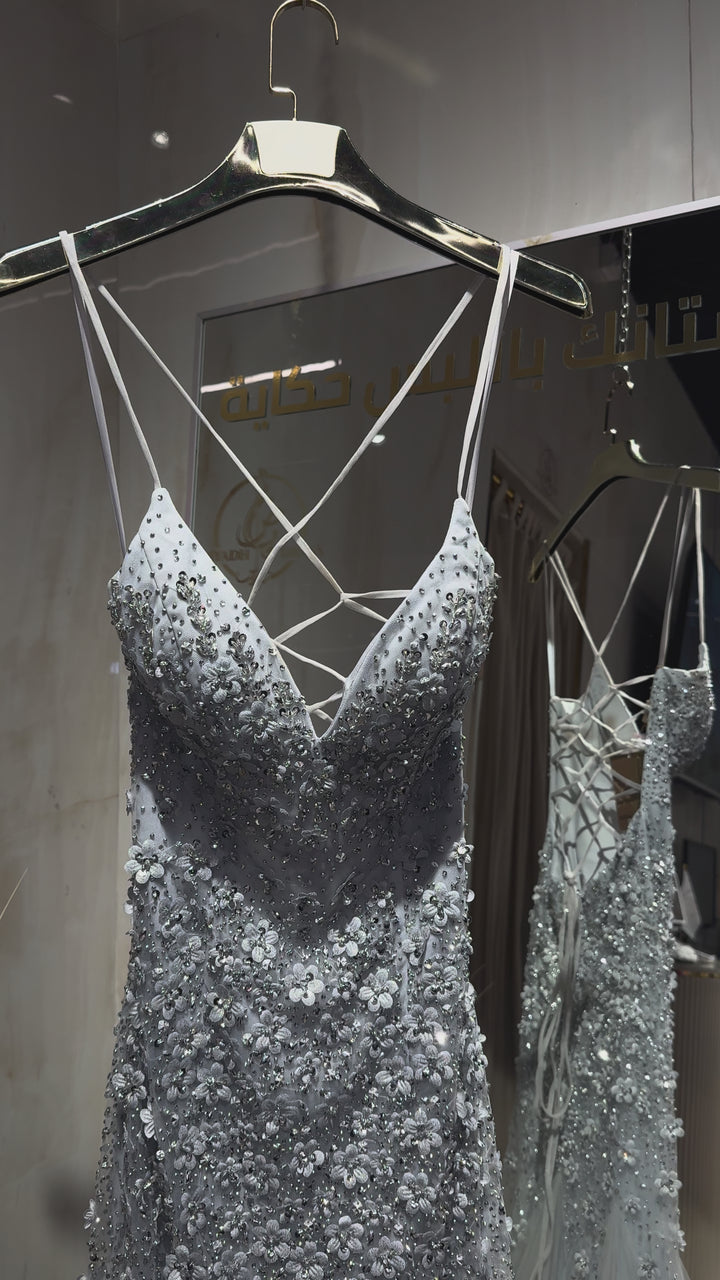 Amelia - SU066- SLIVER riyadhdress