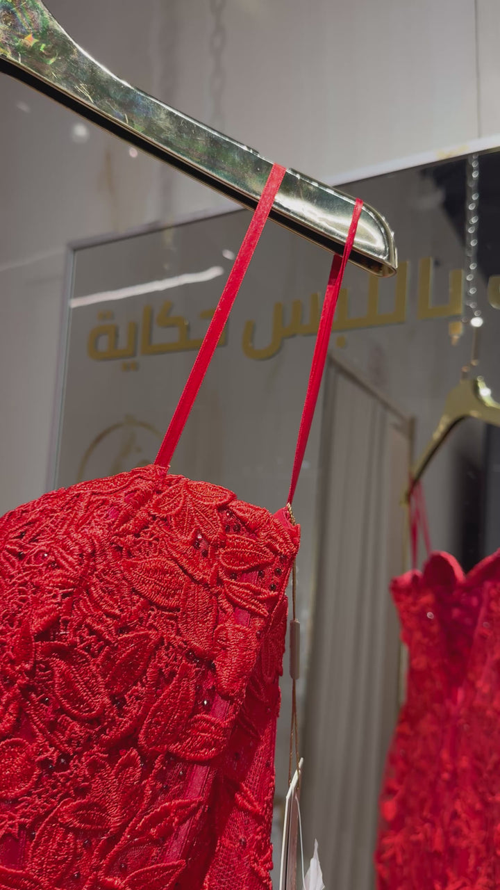 Amelia - 7090-red dress Amelia