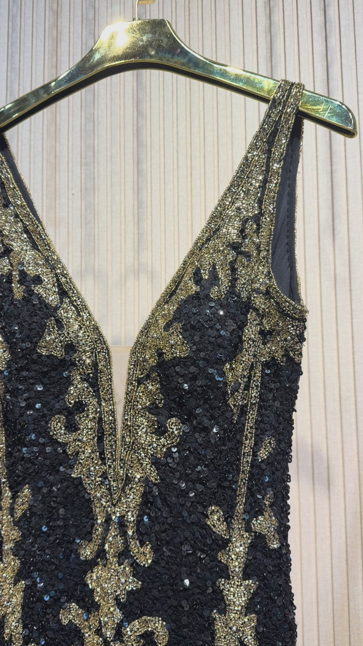 Jovani - 38847-black/gold
