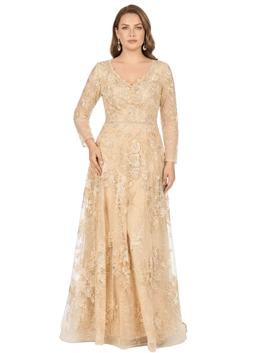riyadhdress dresses Lara - 29135-champagne