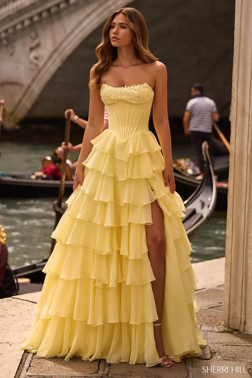 Sherri Hill dresses Sherrihill-57541-yellow