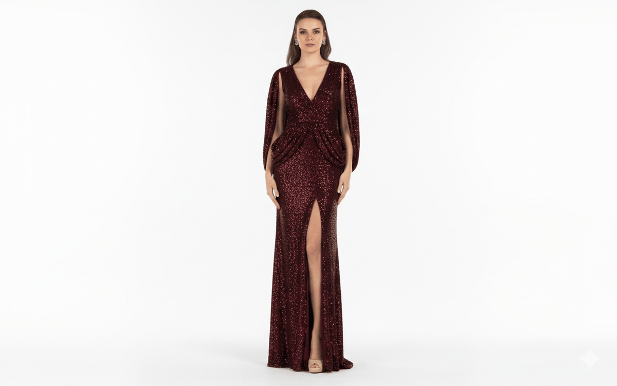 Terani dress Terani - 2021m2962-wine-plus