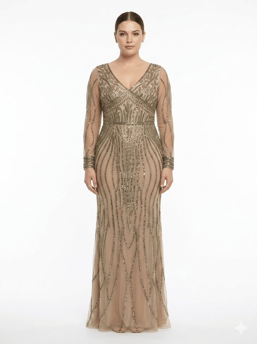 Terani dresses Terani - 261m6727-champagne silver