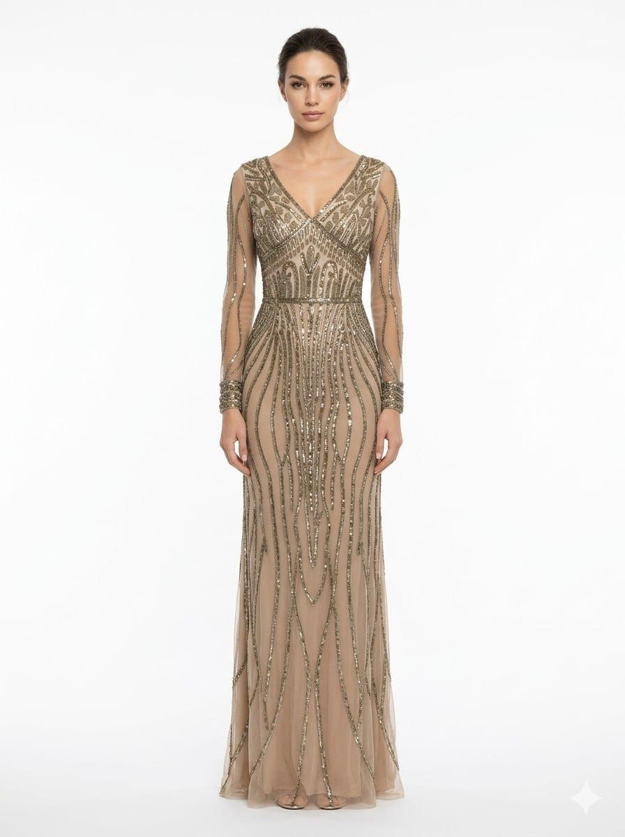 Terani dresses Terani - 261m6727-champagne silver