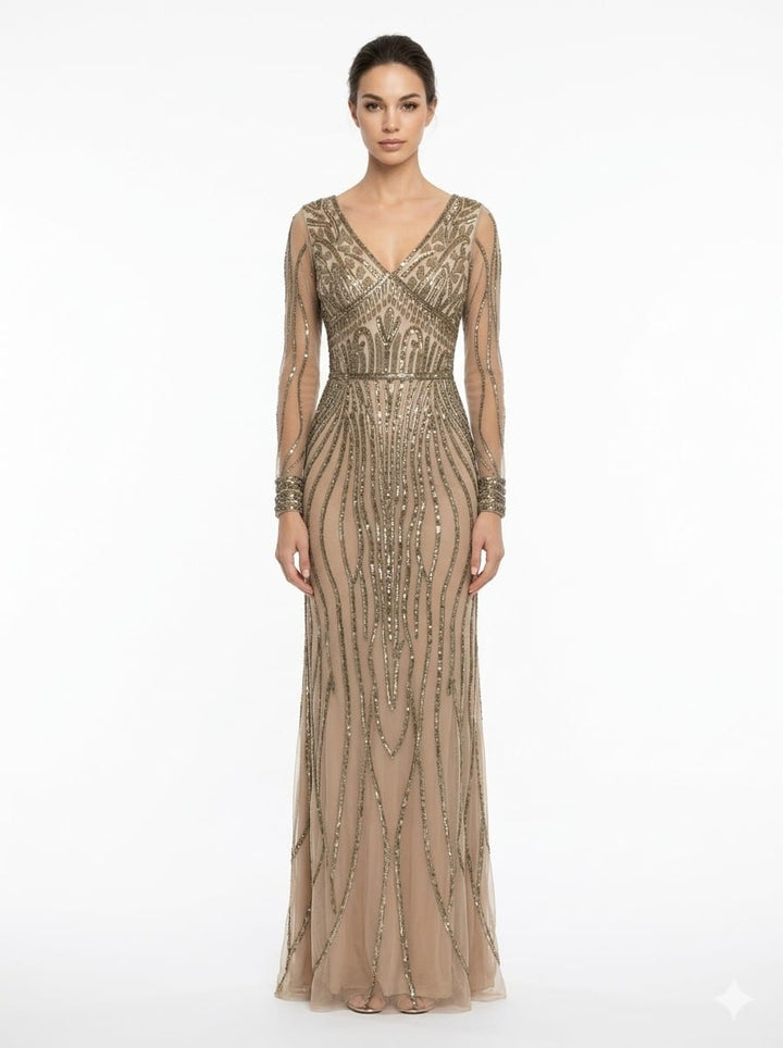 Terani dresses Terani - 261m6727-champagne silver