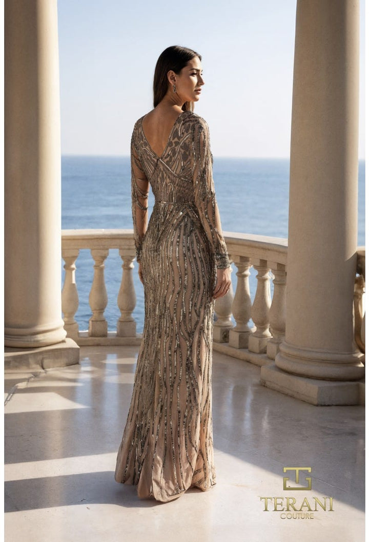 Terani dresses Terani - 261m6727-champagne silver