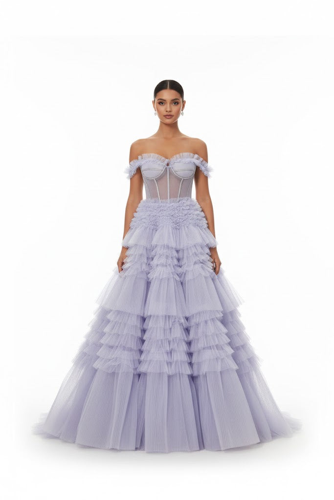 Andrea And Leo - A1150 - Blue dresses Andrea and Leo