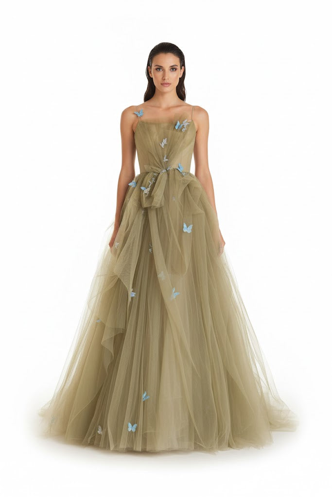 Andrea And Leo - A1113-Green dresses Andrea and Leo