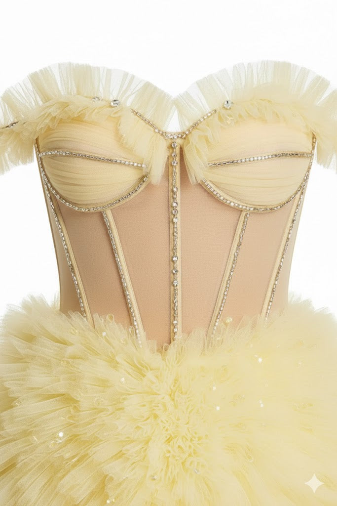 Andrea And Leo - A1150 - Yellow dresses Andrea and Leo