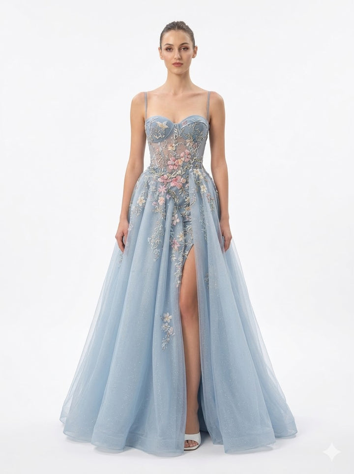Andrea And Leo -a1490-blue dresses Andrea and Leo