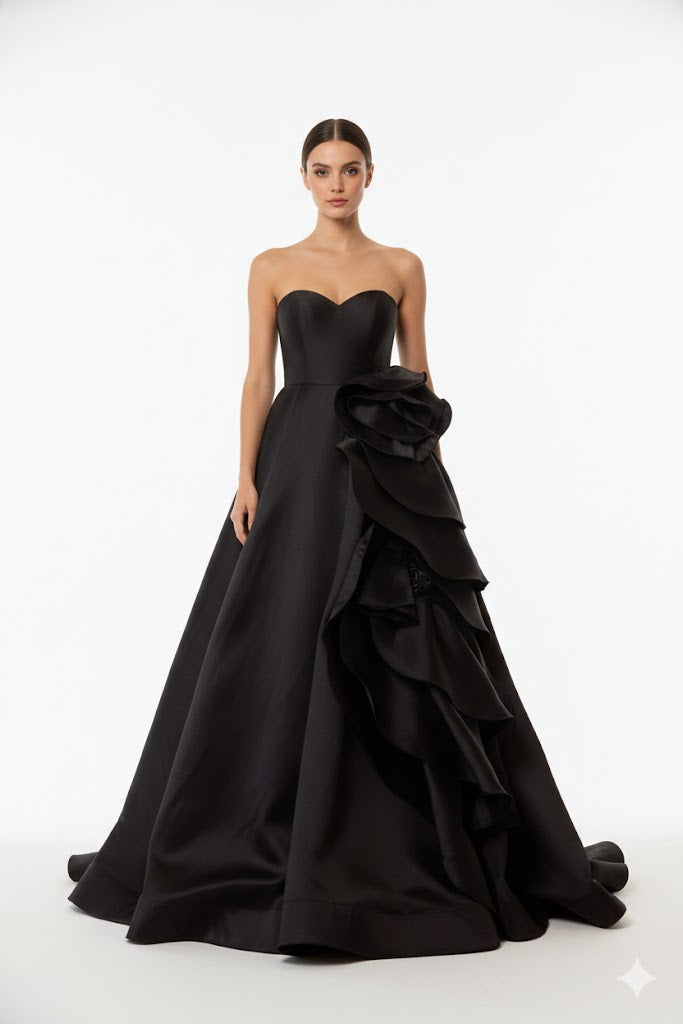 Amelia - su085-black dresses riyadhdress