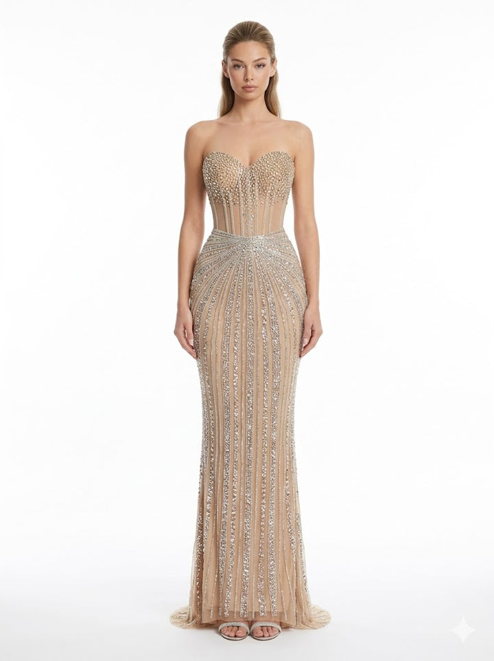 Amarra - 88931-nude /silver dresses Amarra