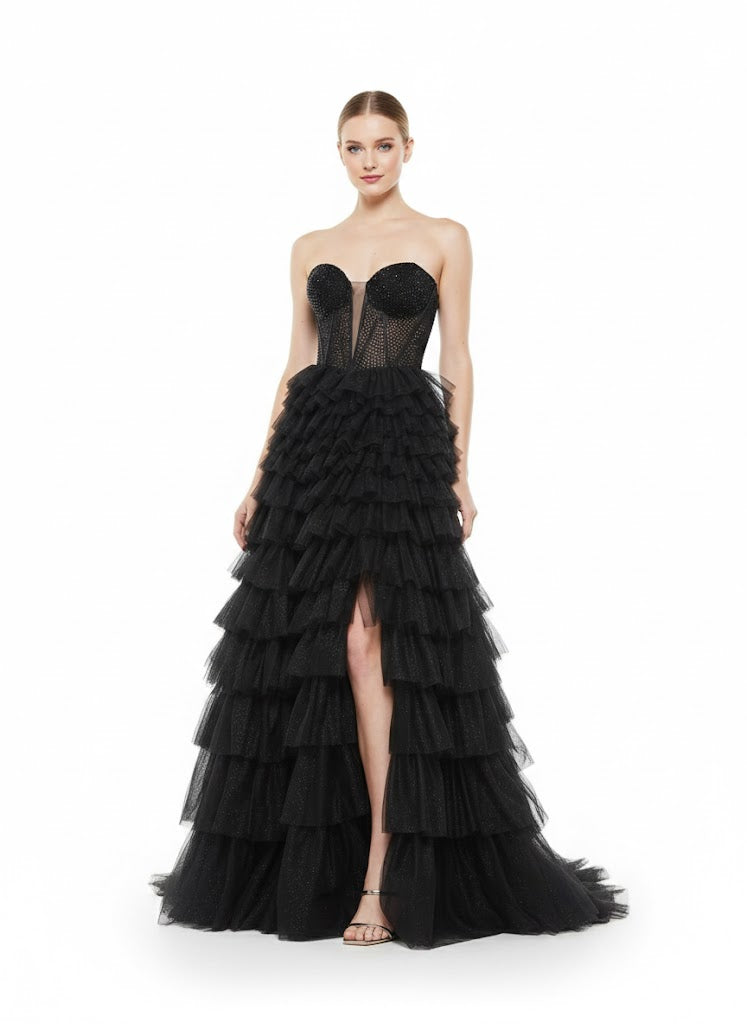 Colors - 3492-Black dresses Colors